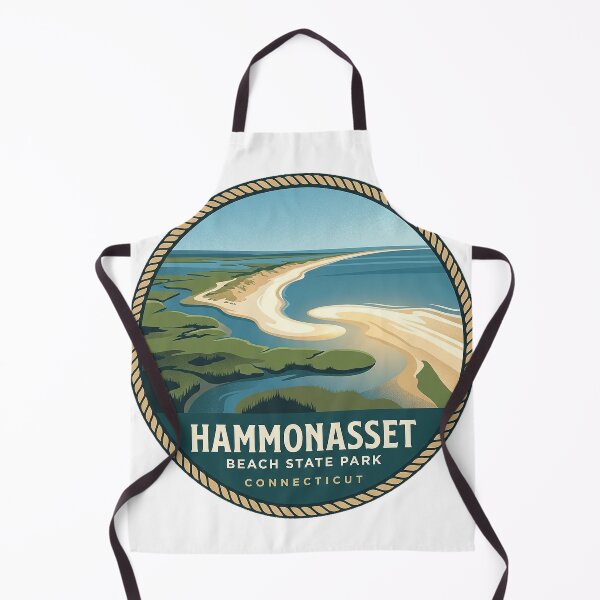Item preview, Hammonasset Beach State Park Connecticut Aerial View Sticker designed and sold by DetourDgn.