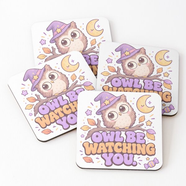 Item preview, Pastel Goth Owl Be Watching You - Cute Kawaii Halloween Witch designed and sold by ianm1028.