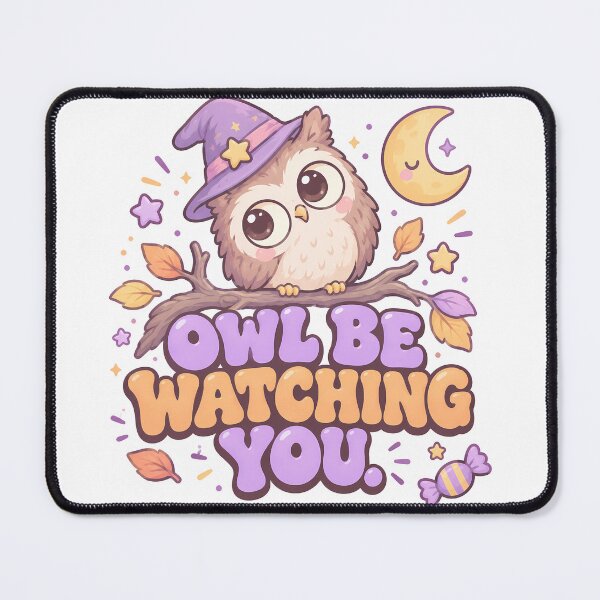 Item preview, Pastel Goth Owl Be Watching You - Cute Kawaii Halloween Witch designed and sold by ianm1028.