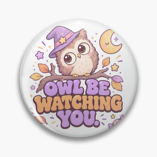 Item preview, Pastel Goth Owl Be Watching You - Cute Kawaii Halloween Witch designed and sold by ianm1028.