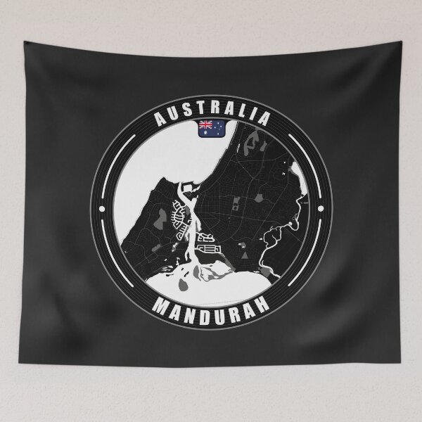 Item preview, Mandurah Australia City Map  designed and sold by Thistle-TShop.