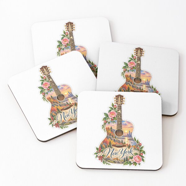 Item preview, New York City and Mountains Guitar designed and sold by Whimspired By Paxx.