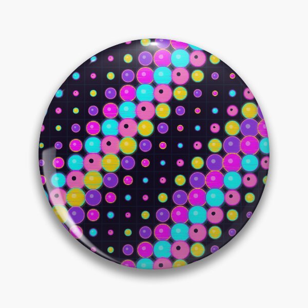 Item preview, Neon Wave Halftone Grid 80s Synthwave Seamless Pattern designed and sold by KungPowUnicorn.