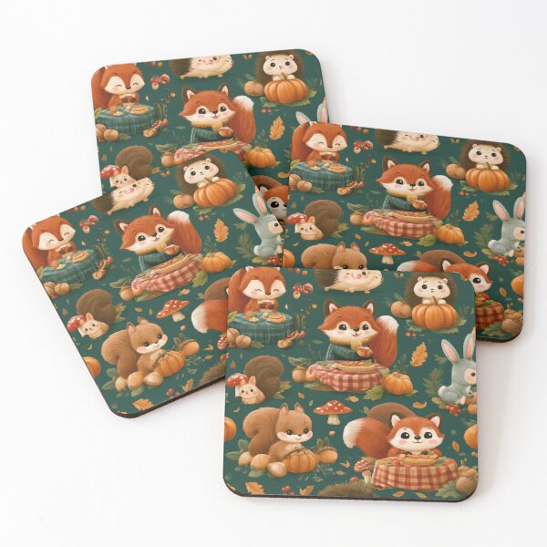 Item preview, Cute Woodland Animals Autumn Fall Harvest designed and sold by NicolasGlowArt.