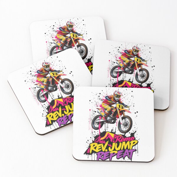 Item preview, Aggressive Dirt Bike Jumping Street Art Graffiti Style Illustration designed and sold by RevUpDesign.