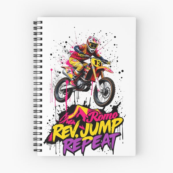 Item preview, Aggressive Dirt Bike Jumping Street Art Graffiti Style Illustration designed and sold by RevUpDesign.