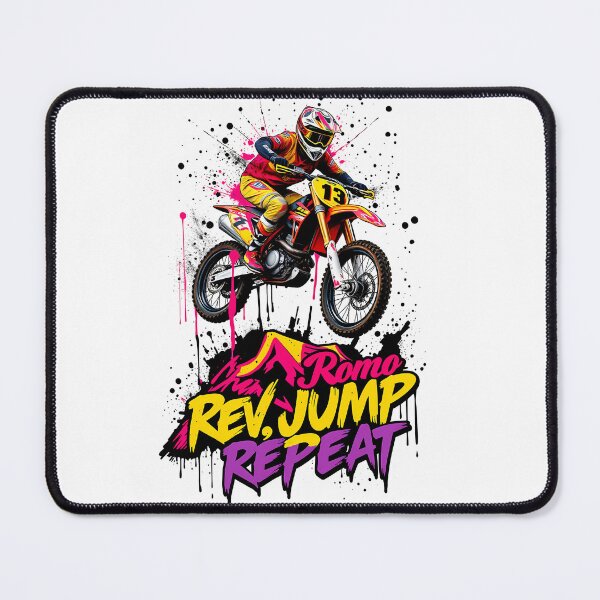Item preview, Aggressive Dirt Bike Jumping Street Art Graffiti Style Illustration designed and sold by RevUpDesign.
