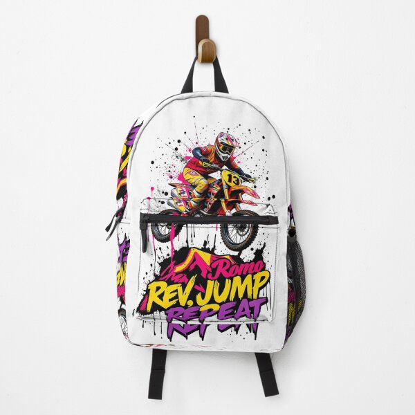 Item preview, Aggressive Dirt Bike Jumping Street Art Graffiti Style Illustration designed and sold by RevUpDesign.