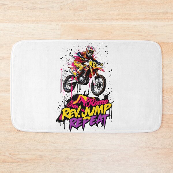 Item preview, Aggressive Dirt Bike Jumping Street Art Graffiti Style Illustration designed and sold by RevUpDesign.