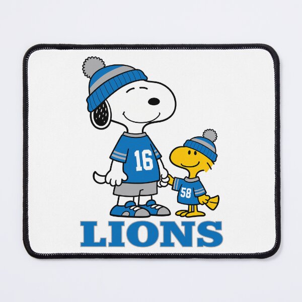 Item preview, Snoopy & Woodstock Detroit Lions Football Retro F203 designed and sold by GLUVY-THEME.
