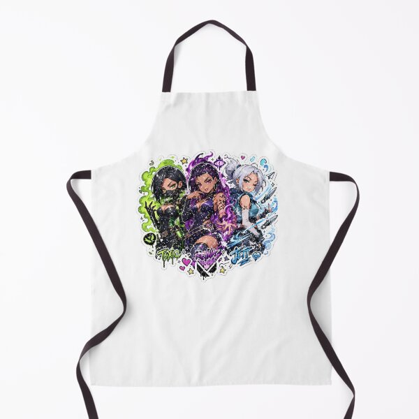 Artikelvorschau, Valorant Viper Reyna Jett Doodle Fan Art Oversized entworfen und verkauft von glennacanfield.