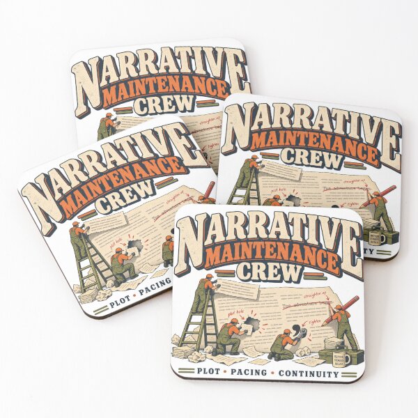Item preview, Narrative Maintenance Crew – Funny Writer & Story Editing Design designed and sold by Golden Era Studio.