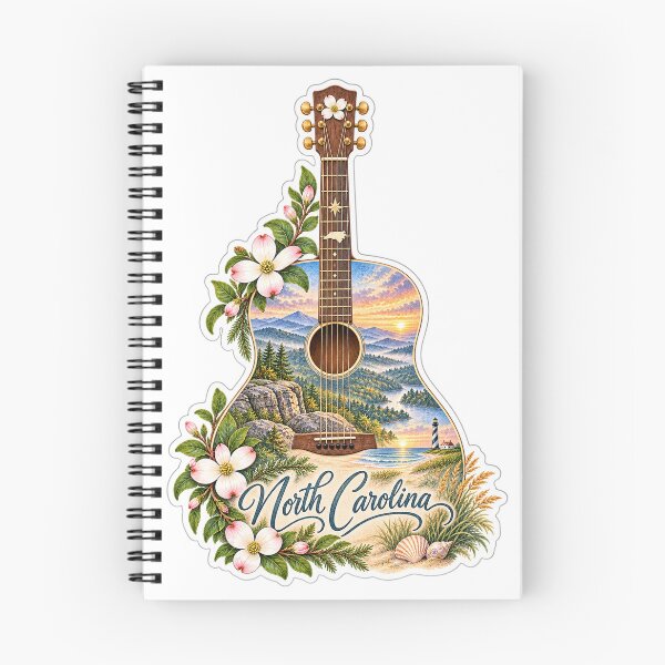 Item preview, North Carolina Mountains to Coast  Guitar designed and sold by Whimspired By Paxx.