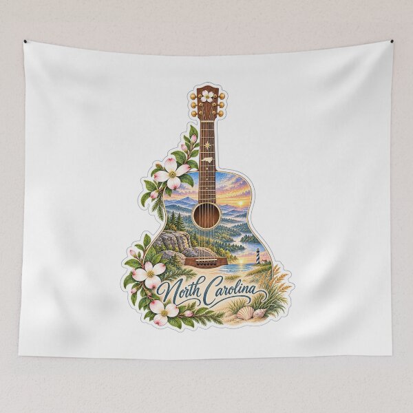 Item preview, North Carolina Mountains to Coast  Guitar designed and sold by Whimspired By Paxx.
