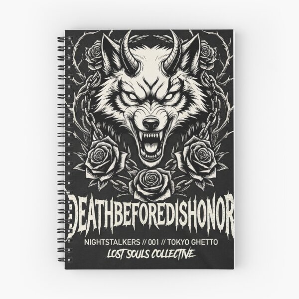Item preview, Death Before Dishonor | Dark Gothic Wolf & Thorn Graphic T-Shirt designed and sold by Bekado.