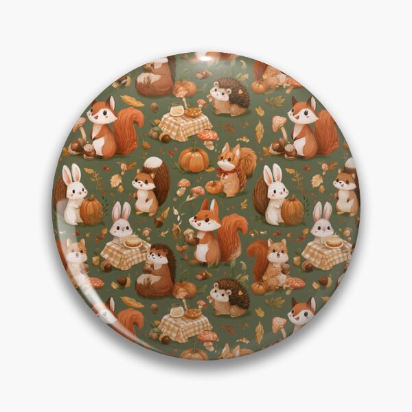 Item preview, Cute Woodland Animals Autumn Fall Pattern designed and sold by NicolasGlowArt.