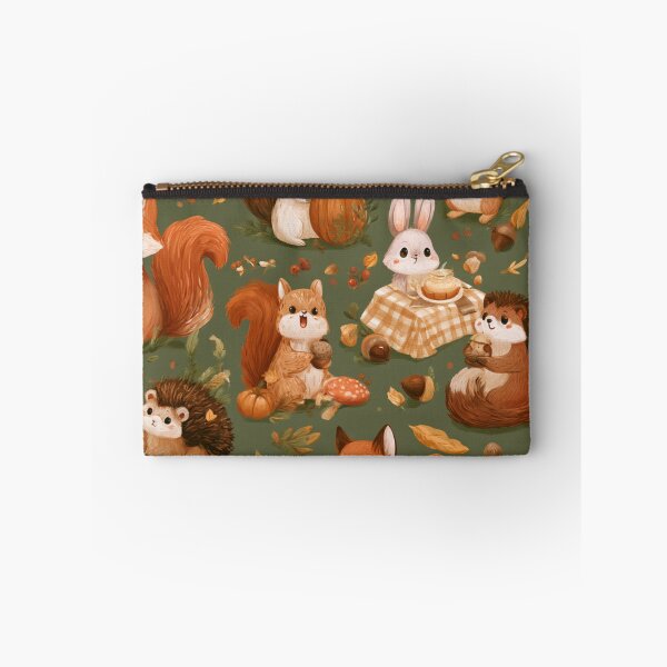 Item preview, Cute Woodland Animals Autumn Fall Pattern designed and sold by NicolasGlowArt.
