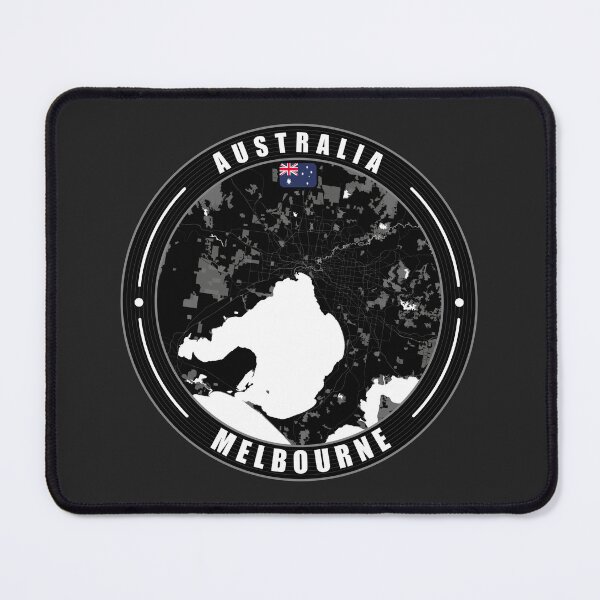 Aperçu de l'œuvre Carte de la ville de Melbourne, Australie créée et vendue par Thistle-TShop.