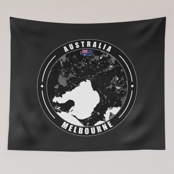 Item preview, Melbourne Australia City Map  designed and sold by Thistle-TShop.