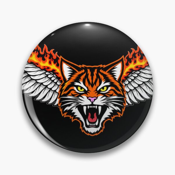 Item preview, Cat with wings and flames inspired by the movie The Watch - Meow Edition designed and sold by NovaSkycrest.