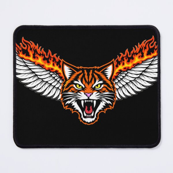Item preview, Cat with wings and flames inspired by the movie The Watch - Meow Edition designed and sold by NovaSkycrest.