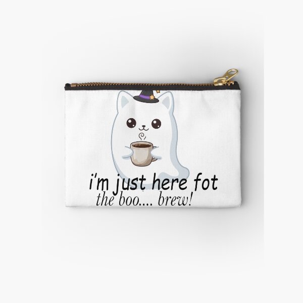 Item preview, Cute Ghost Cat Drinking Coffee - I'm Just Here For The Boo Brew  designed and sold by Brexmore3.