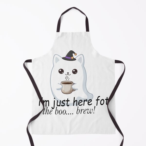 Item preview, Cute Ghost Cat Drinking Coffee - I'm Just Here For The Boo Brew  designed and sold by Brexmore3.