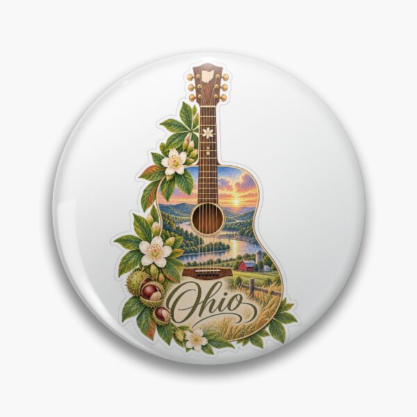 Item preview, Ohio Buckeye Country Guitar designed and sold by Whimspired By Paxx.
