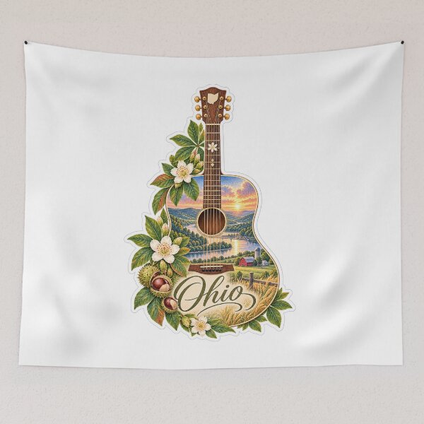 Item preview, Ohio Buckeye Country Guitar designed and sold by Whimspired By Paxx.