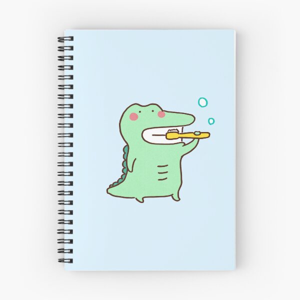 Item preview, Cute Crocodile Brushing Teeth With A Toothbrush designed and sold by Chunu Doodles.
