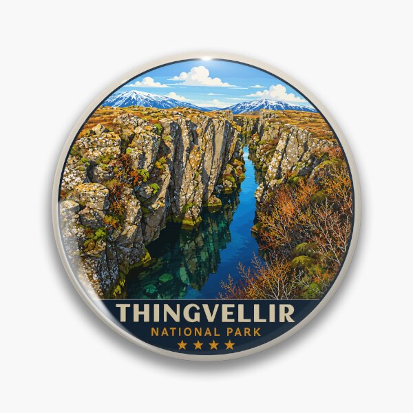 Item preview, Thingvellir National Park Iceland – Vintage Nordic Wilderness Adventure designed and sold by Gideon Emmerich.