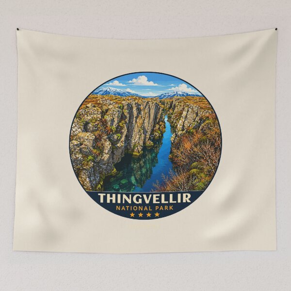 Item preview, Thingvellir National Park Iceland – Vintage Nordic Wilderness Adventure designed and sold by Gideon Emmerich.