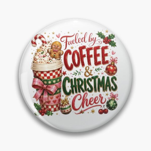 Item preview, Fueled by COFFEE & CHRISTMAS Cheer - Festive Gingerbread Latte Design designed and sold by CreativeNest Prints.