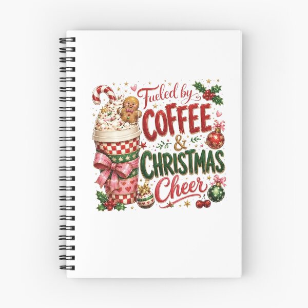 Item preview, Fueled by COFFEE & CHRISTMAS Cheer - Festive Gingerbread Latte Design designed and sold by CreativeNest Prints.