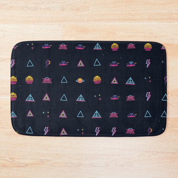 Item preview, Outrun Sunset Synthwave Retro 80s Micro Icon Seamless Pattern designed and sold by KungPowUnicorn.