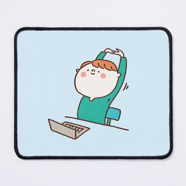 Item preview, Man Stretching During A Computer Work Break designed and sold by Chunu Doodles.