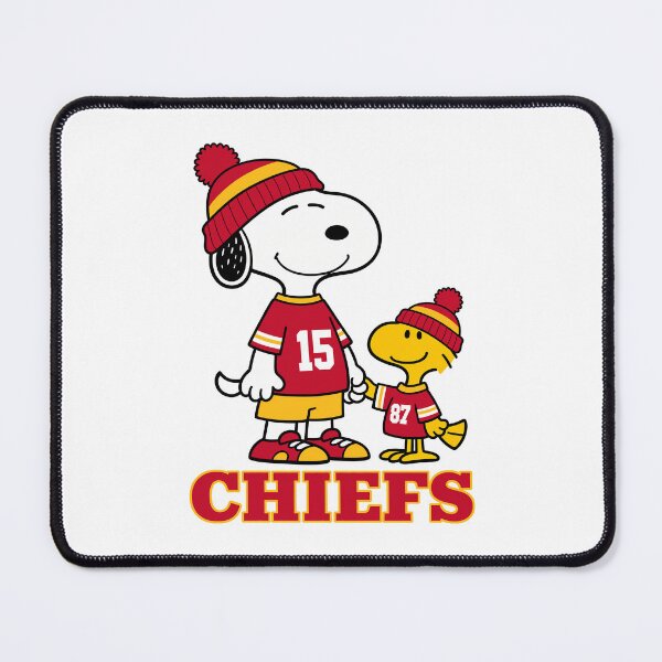 Item preview, Snoopy & Woodstock Kansas City Chiefs Football Retro F206 designed and sold by GLUVY-THEME.