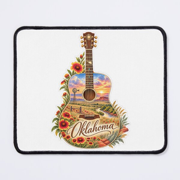 Item preview, Oklahoma Red Earth  Guitar designed and sold by Whimspired By Paxx.