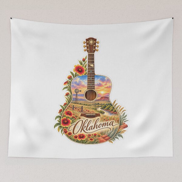 Item preview, Oklahoma Red Earth  Guitar designed and sold by Whimspired By Paxx.
