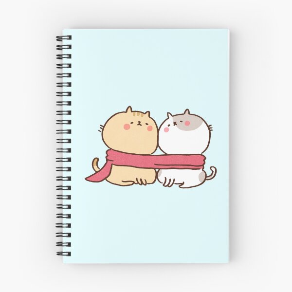 Item preview, Two Friendly Cats Sharing A Cozy Scarf designed and sold by Chunu Doodles.