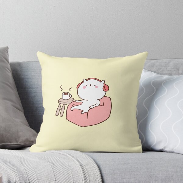 Item preview, Chill Cat Listening To Music On Sofa designed and sold by Chunu Doodles.