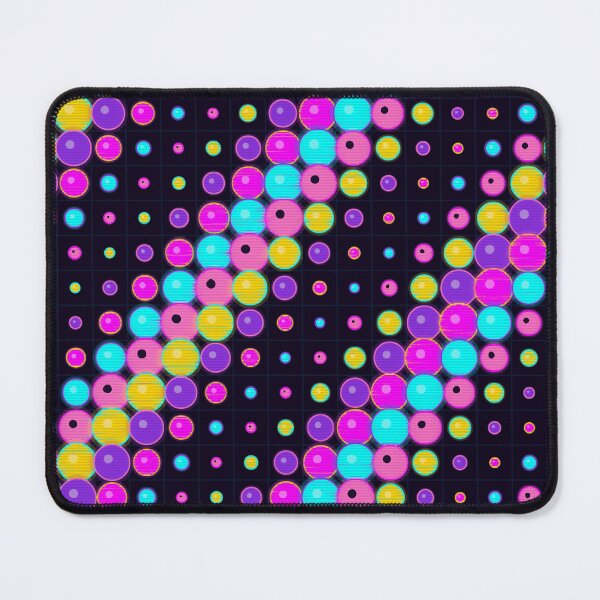 Item preview, Neon Wave Halftone Grid 80s Synthwave Seamless Pattern designed and sold by KungPowUnicorn.
