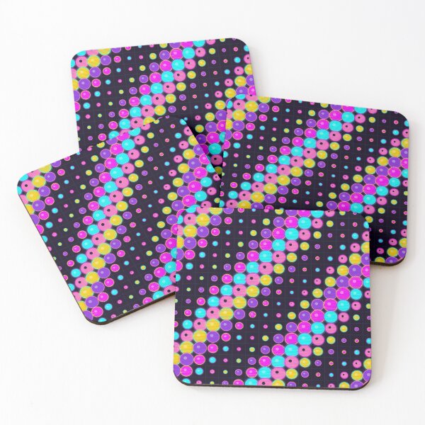 Item preview, Neon Wave Halftone Grid 80s Synthwave Seamless Pattern designed and sold by KungPowUnicorn.