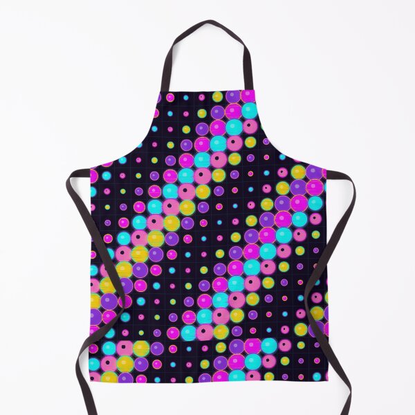 Item preview, Neon Wave Halftone Grid 80s Synthwave Seamless Pattern designed and sold by KungPowUnicorn.
