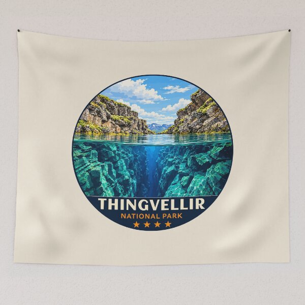 Item preview, Thingvellir National Park Iceland – Vintage Nordic Wilderness Adventure designed and sold by Gideon Emmerich.