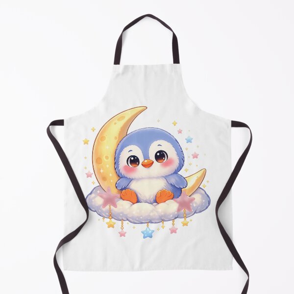Item preview, Dream penguin on a cloud moon – gentle celestial peace designed and sold by Herzbaumatelier.