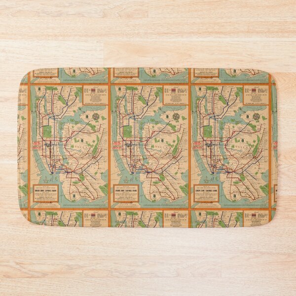 Item preview, Vintage New York City Subway Map Poster | Mid-Century Design | Union Dime Savings Bank Advertising | Historical Transit Art designed and sold by artofuniverse.