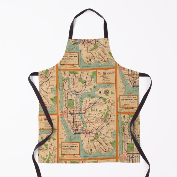 Item preview, Vintage New York City Subway Map Poster | Mid-Century Design | Union Dime Savings Bank Advertising | Historical Transit Art designed and sold by artofuniverse.