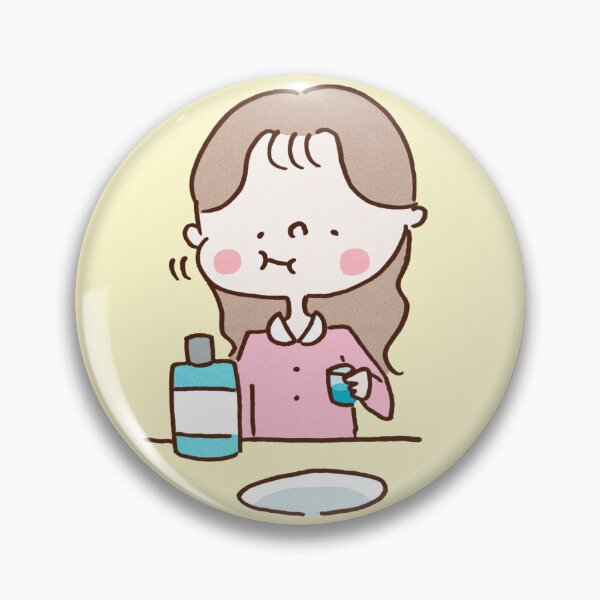 Item preview, Woman Rinsing Mouth With Minty Mouthwash designed and sold by Chunu Doodles.