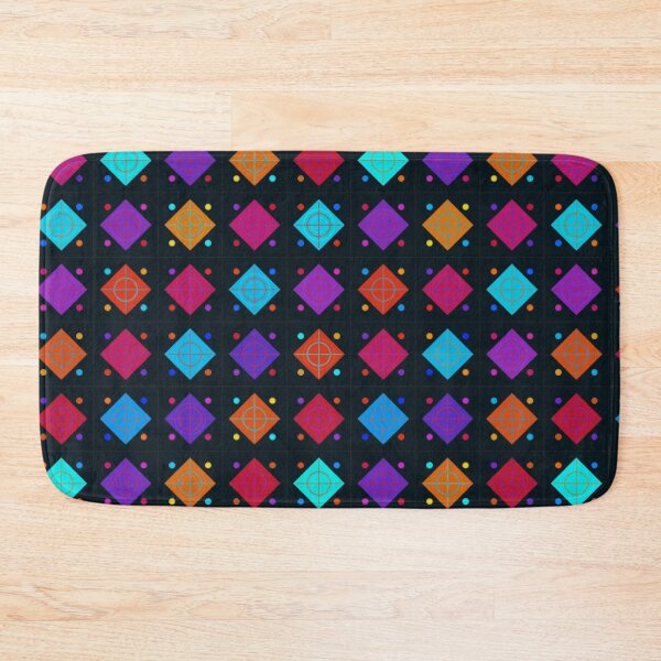 Item preview, Retrowave Diamond Grid Synthwave Neon Geometric Seamless Pattern designed and sold by KungPowUnicorn.